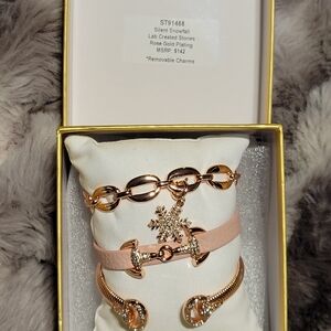 FREE OG W/purchase - Rose Gold Snowflake Charm Bracelet Set